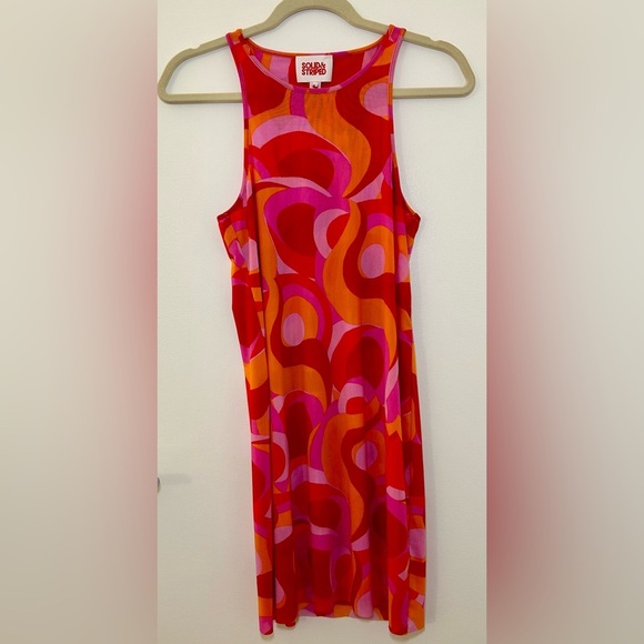 Solid & Striped The Garcelle Printed Mesh Size Dress Size L NWT - Picture 3 of 11